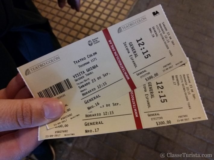 Tickets for the Guided Tours, Teatro Colón, Buenos Aires, Argentina