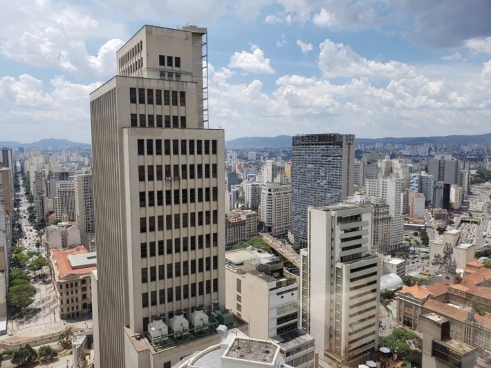 Vista da Região da São Bento a partir do Farol Santander, São Paulo