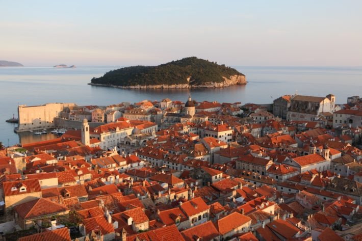 Vista da cidade antiga de Dubrovnik, Croácia