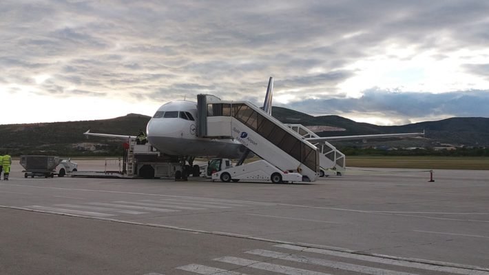 Aeronave da Lufthansa, Aeroporto de Split