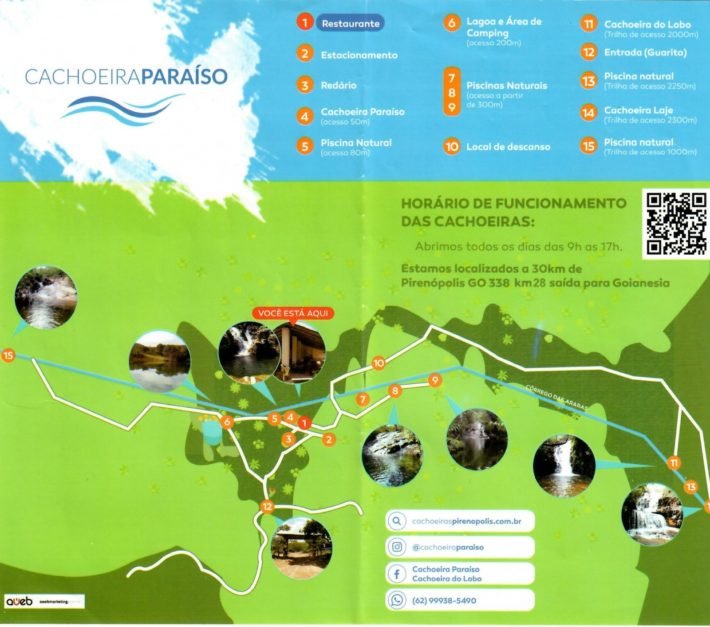 Mapa da Cachoeira do Paraíso, Pirenópolis