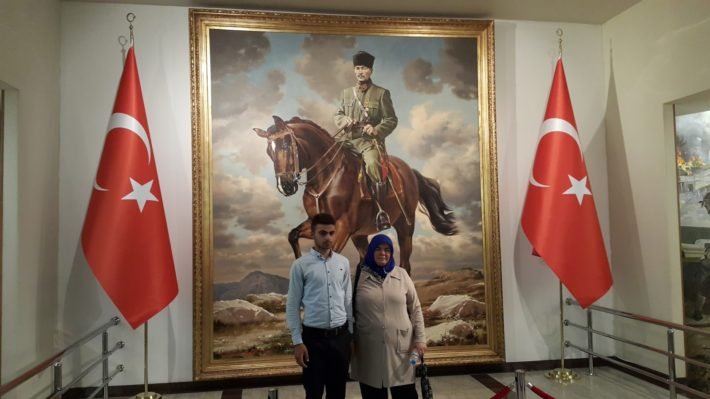 Quadro de Ataturk no Atatürk & Liberty War Museum, Ankara, Turquia