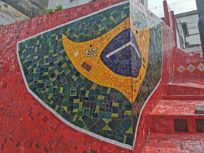 Bandeira do Brasil, Escadaria Selarón, Rio de Janeiro