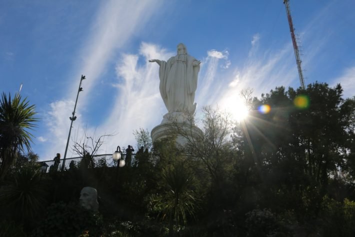 Estátua da Imaculada Conceição, Cerro San Cristobán, Santiago, Chile