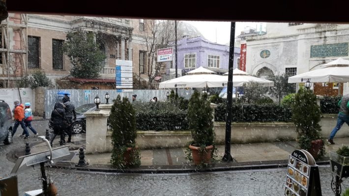 Nevando em Istambul