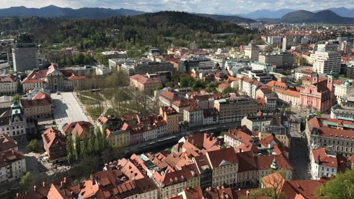 Vista a partir do Castelo de Ljubliana