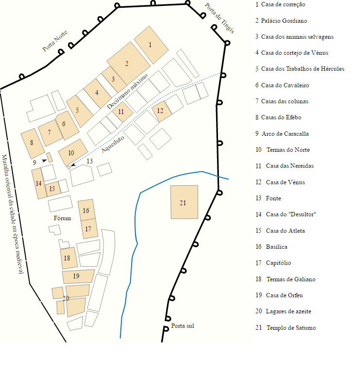 Mapa de Volubilis