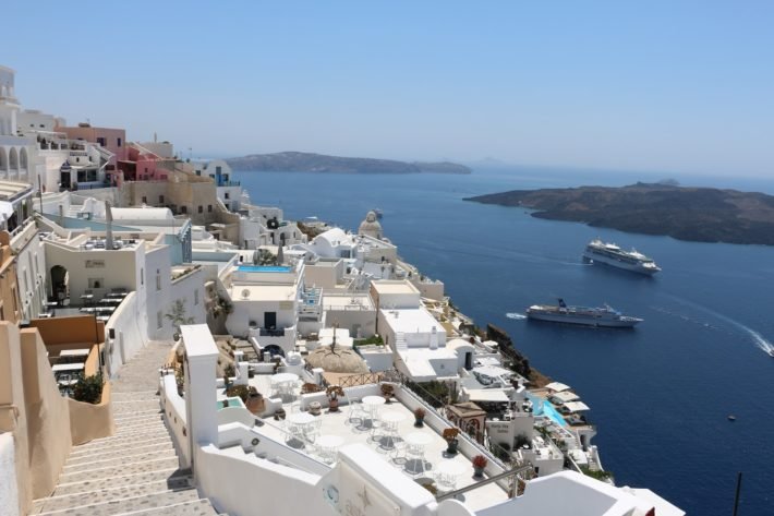 Incredible view of Santorini from Fira