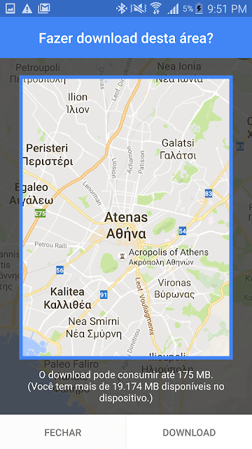 Google Maps - Fazer o download desta área