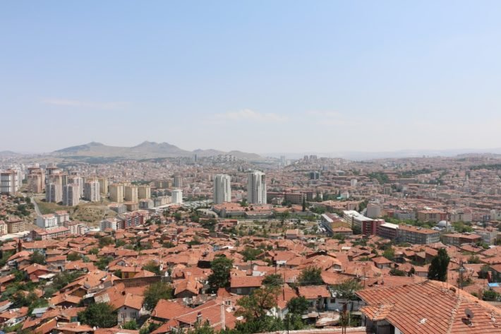 Vista de Ankara a partir do Castelo de Ankara, Turquia