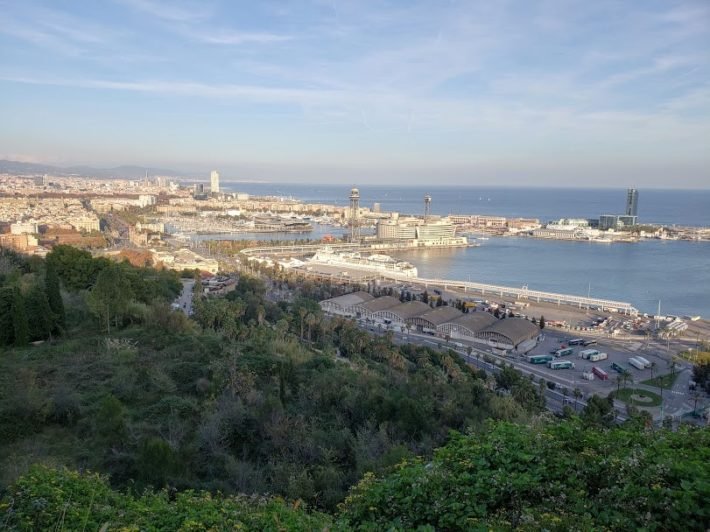 Vista de Barcelona, Espanha, a partir do Castelo de Montjuic
