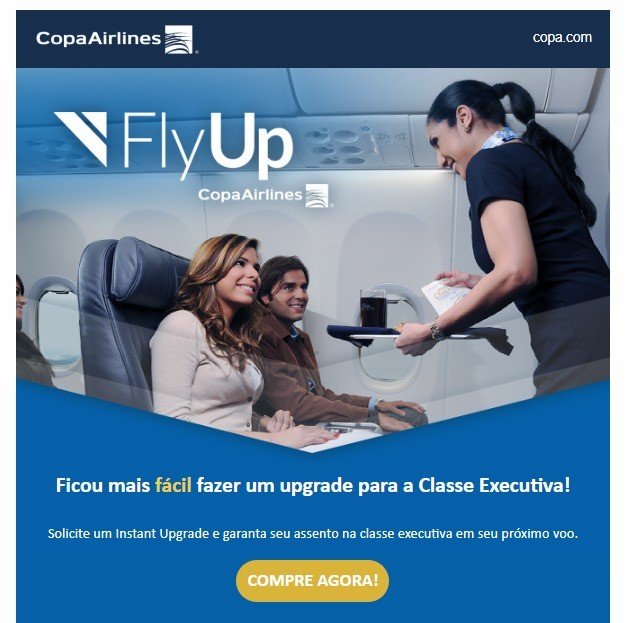 Oferta de Upgrade para Executiva, Copa Airlines