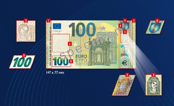 Elementos de Segurança, Nota de Euro, Série Europa
