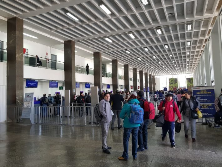 Área Restrita para Passageiros no Aeroporto de Cuzco, Peru