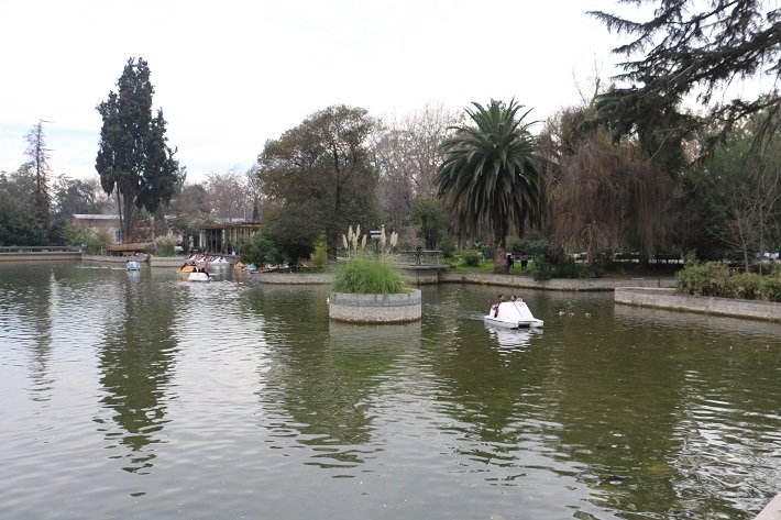 Lago no Parque Quinta Normal, Santiago, Chile