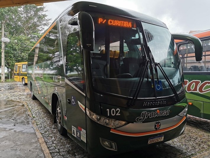 Ônibus da Viação Graciosa, Rodoviária de Antonina, Paraná