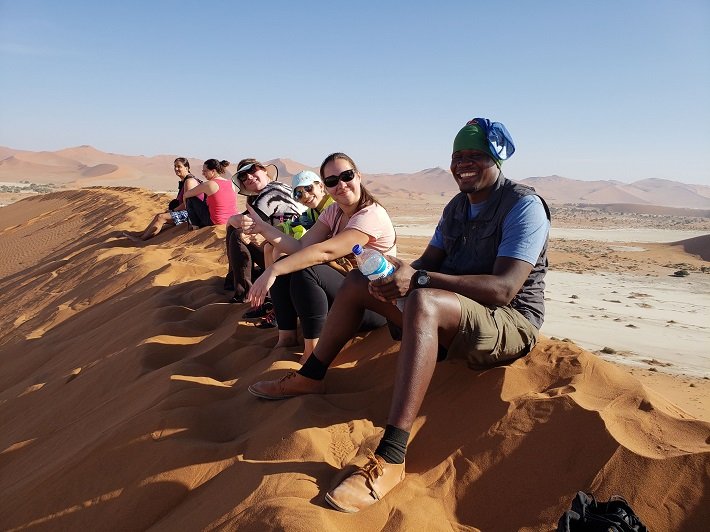 Companheiros de Viagem à Namíbia, na Duna Big Daddy, Sossusvlei