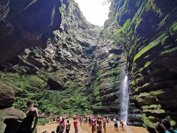 Interior do Buraco do Padre, Ponta Grossa, Paraná