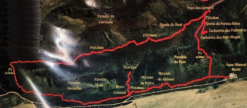 Mapa do Desafio da Bocaina, Ecobocaina, Formosa