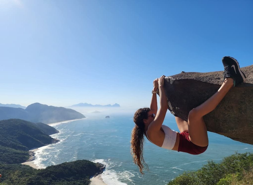 Fotos criativas na Pedra da Bigorna, Pedra do Telégrafo, Rio de Janeiro